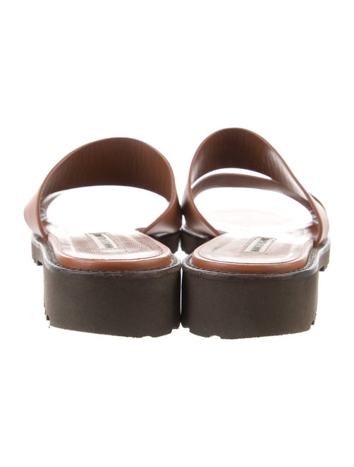 Manolo Blahnik Leather Slides