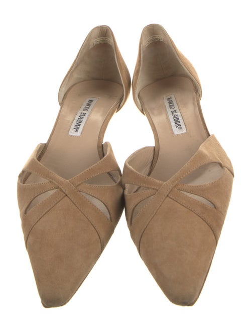 Manolo Blahnik Suede D'Orsay Pumps