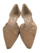 Manolo Blahnik Suede D'Orsay Pumps