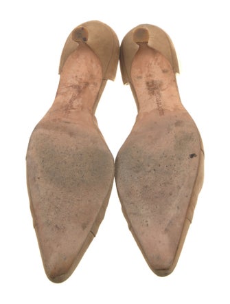 Manolo Blahnik Suede D'Orsay Pumps