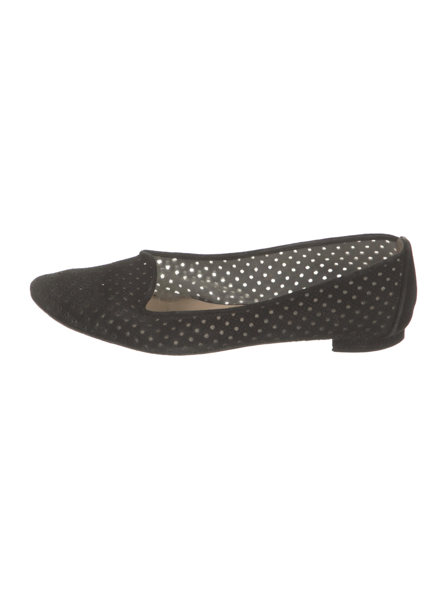 Manolo Blahnik Suede Polka Dot Print Loafers