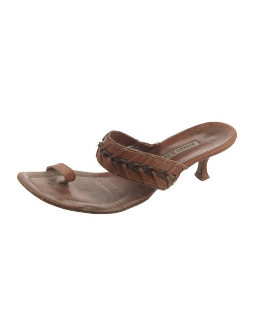 Manolo Blahnik Leather Slides