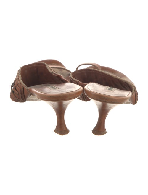 Manolo Blahnik Leather Slides