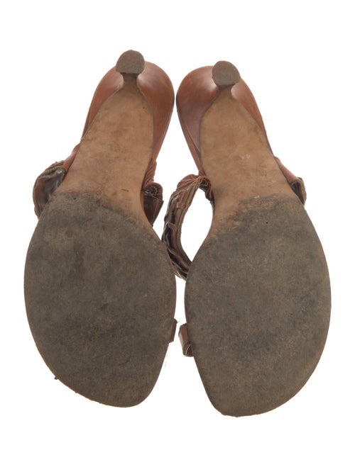 Manolo Blahnik Leather Slides