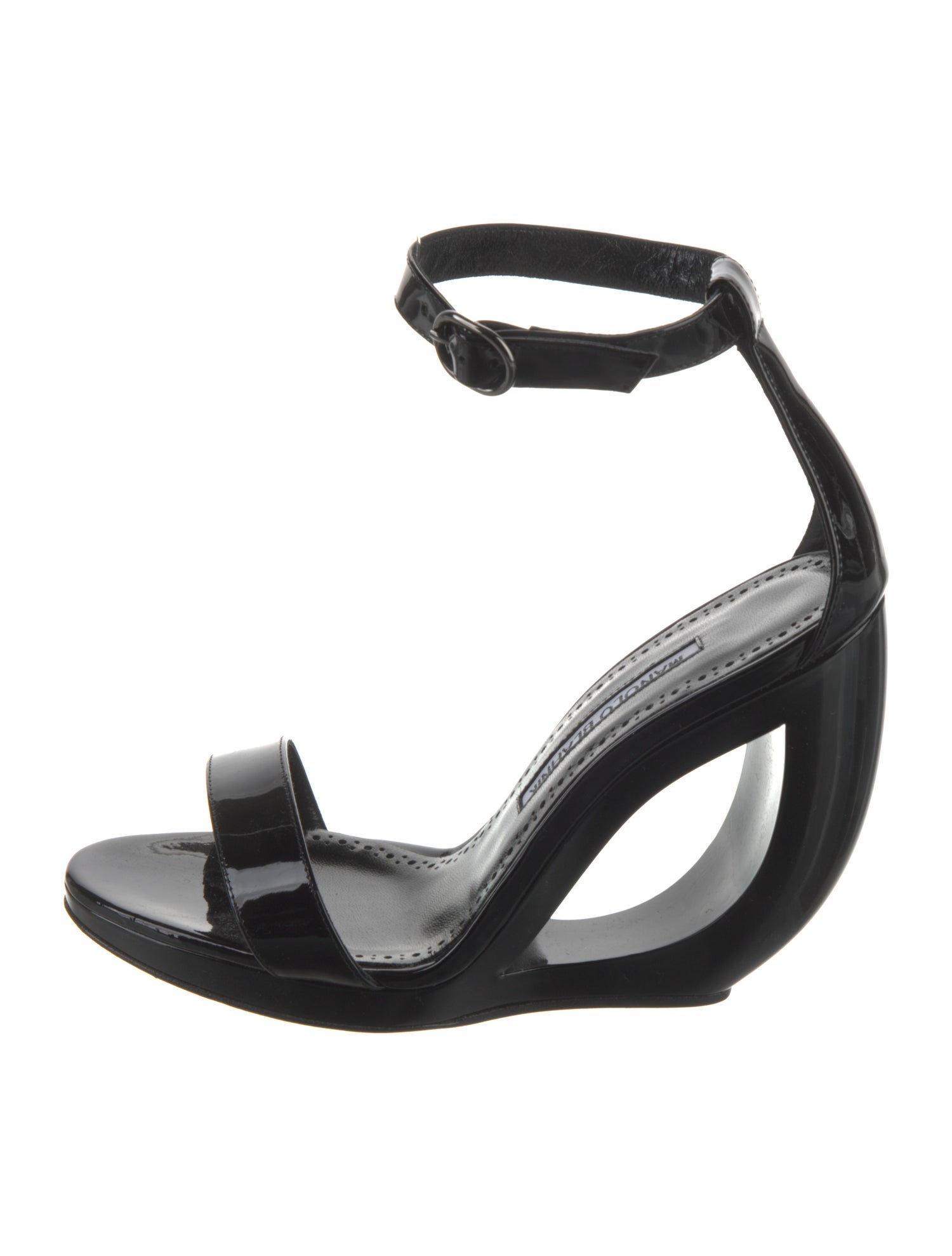 Manolo Blahnik Patent Leather Sandals