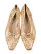 Manolo Blahnik Leather Printed Ballet Flats