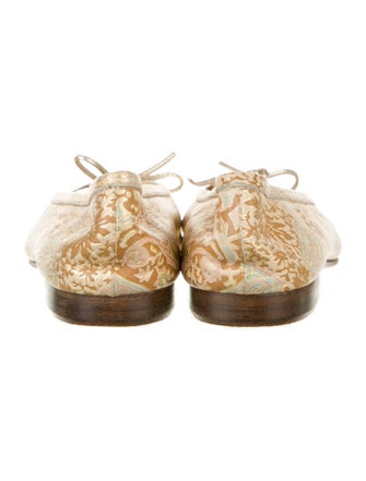 Manolo Blahnik Leather Printed Ballet Flats