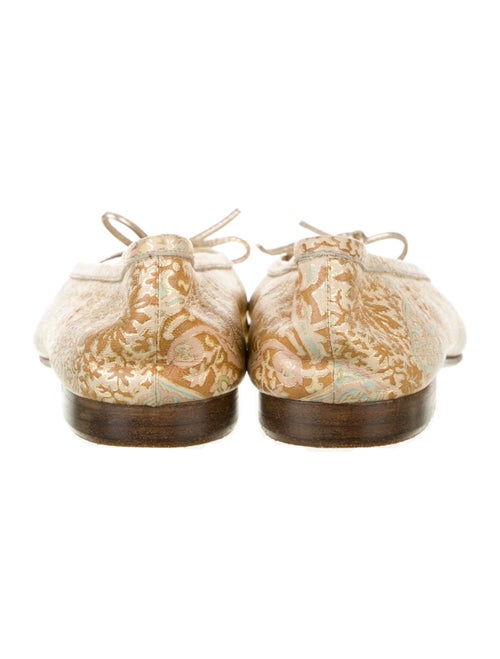 Manolo Blahnik Leather Printed Ballet Flats