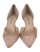 Manolo Blahnik Suede D'Orsay Pumps