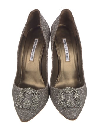 Manolo Blahnik Crystal Embellishments Pumps