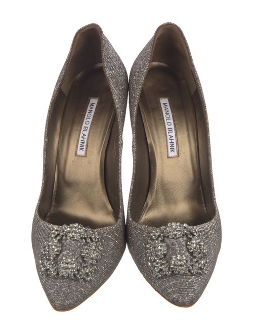 Manolo Blahnik Crystal Embellishments Pumps