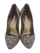Manolo Blahnik Crystal Embellishments Pumps