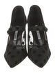 Manolo Blahnik Mesh Polka Dot Print Pumps