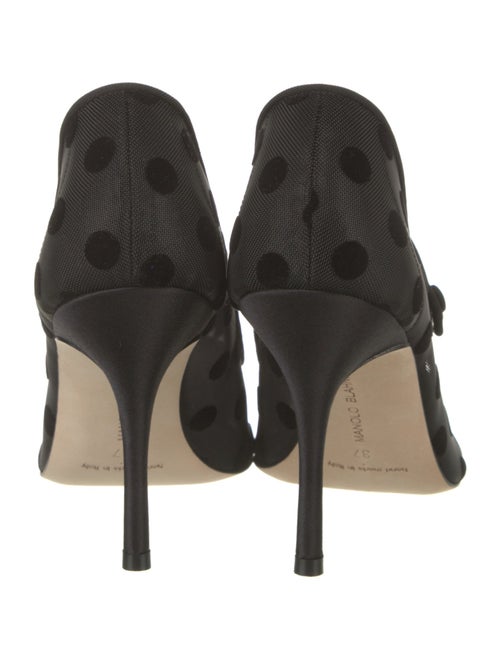 Manolo Blahnik Mesh Polka Dot Print Pumps