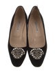 Manolo Blahnik Velvet Crystal Embellishments Pumps