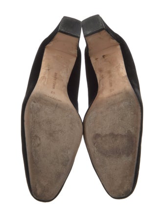 Manolo Blahnik Velvet Crystal Embellishments Pumps