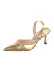 Manolo Blahnik Leather Slingback Pumps