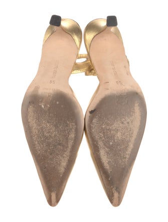 Manolo Blahnik Leather Slingback Pumps