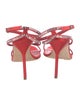 Manolo Blahnik Satin Crystal Embellishments Sandals