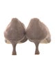 Manolo Blahnik Suede Scalloped Accent Pumps