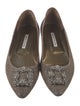 Manolo Blahnik Crystal Embellishments Flats