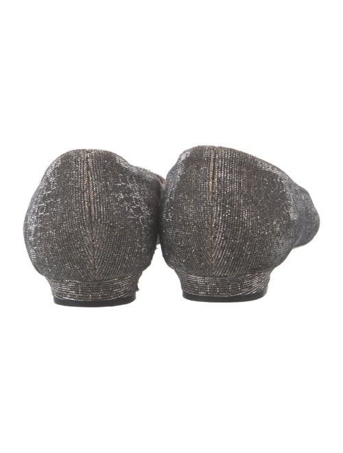 Manolo Blahnik Crystal Embellishments Flats