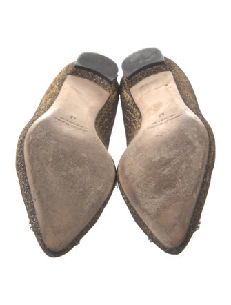 Manolo Blahnik Crystal Embellishments Flats