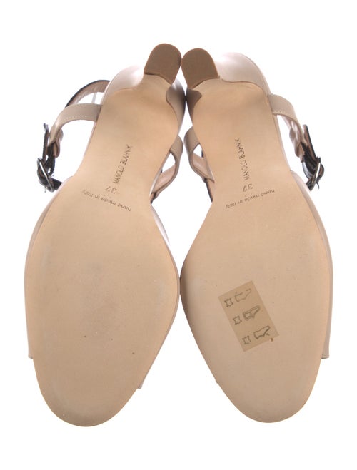 Manolo Blahnik Leather T-Strap Sandals