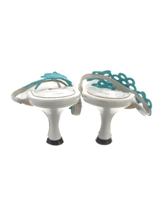 Manolo Blahnik Leather Slides