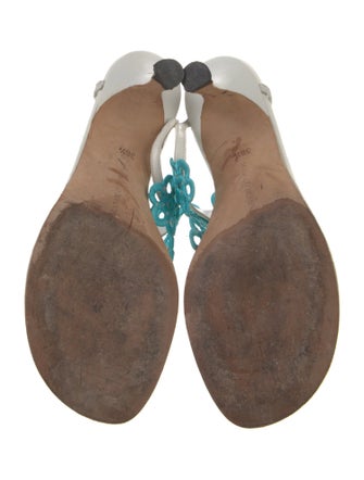 Manolo Blahnik Leather Slides