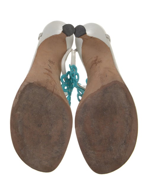 Manolo Blahnik Leather Slides