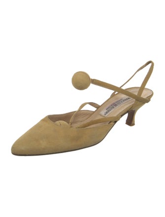 Manolo Blahnik Suede Mules