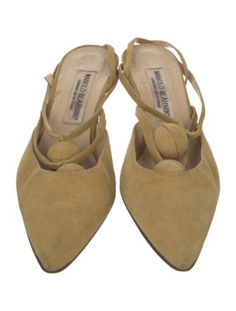 Manolo Blahnik Suede Mules