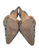 Manolo Blahnik Ponyhair Animal Print Mules