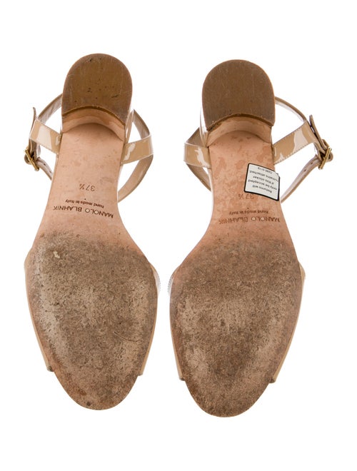 Manolo Blahnik Patent Leather Slides