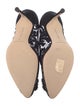 Manolo Blahnik Canvas Lace Pattern Pumps