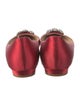 Manolo Blahnik Satin Crystal Embellishments Flats