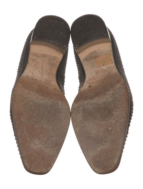 Manolo Blahnik Suede Studded Accents Oxfords