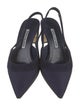 Manolo Blahnik Canvas Slingback Pumps