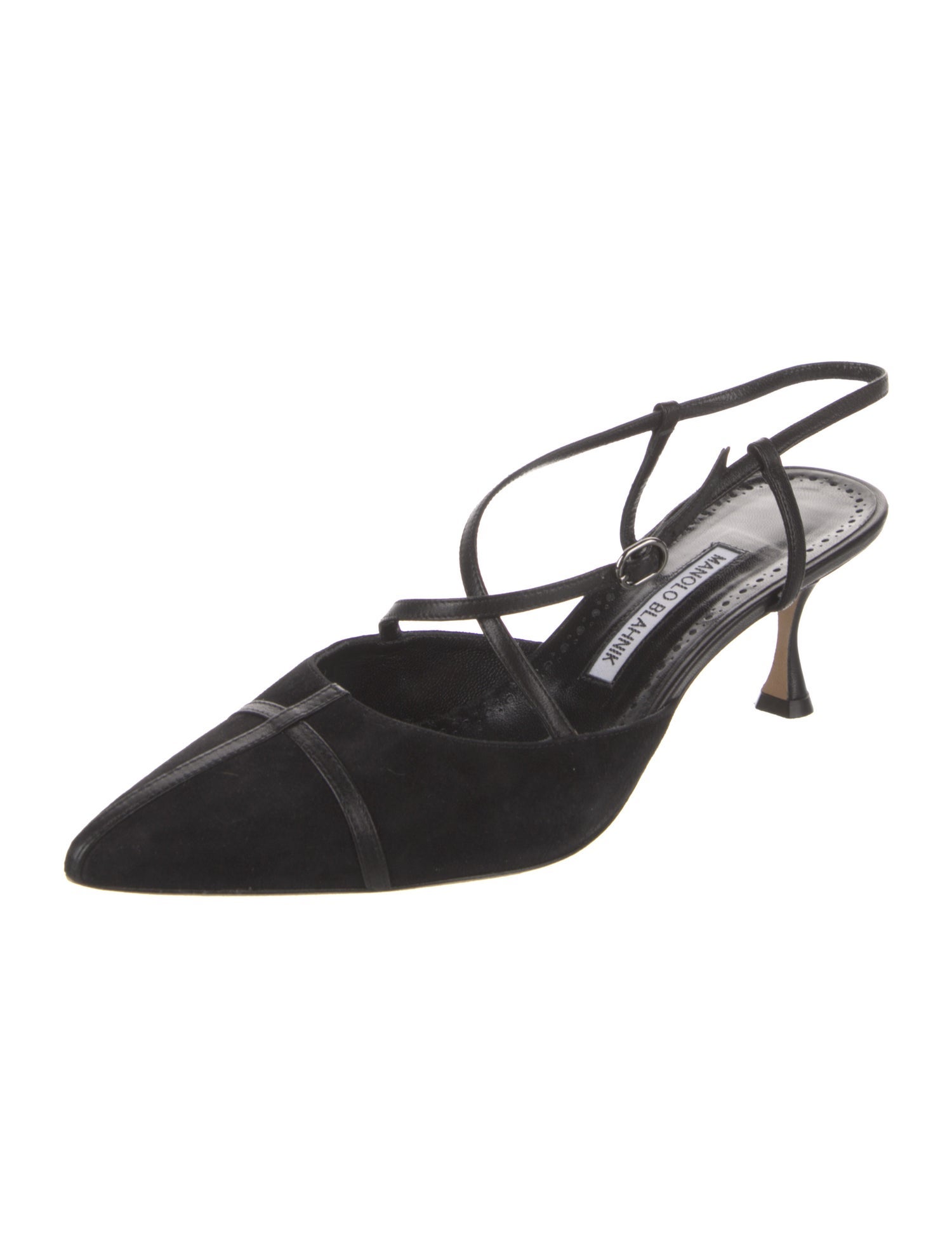 Manolo Blahnik Suede Slingback Pumps