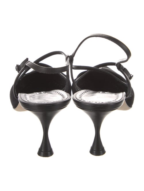 Manolo Blahnik Suede Slingback Pumps