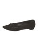 Manolo Blahnik Suede Bow Accents Ballet Flats