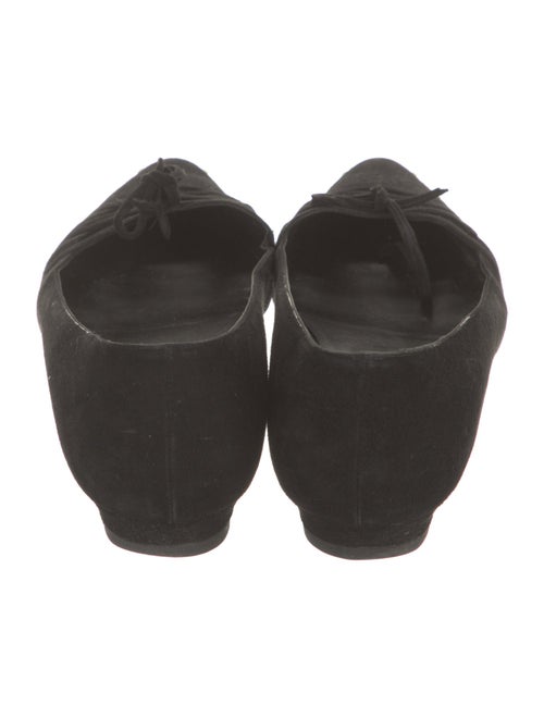 Manolo Blahnik Suede Bow Accents Ballet Flats