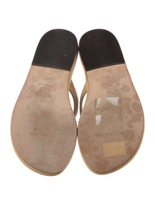 Manolo Blahnik Leather T-Strap Sandals