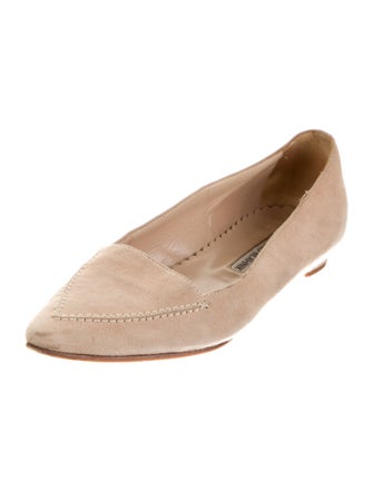 Manolo Blahnik Suede Flats