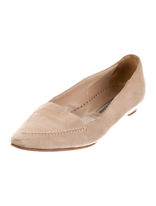 Manolo Blahnik Suede Flats