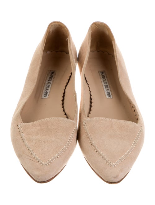 Manolo Blahnik Suede Flats