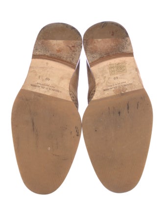 Manolo Blahnik Suede Lasercut Accents Oxfords