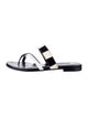 Manolo Blahnik Leather Printed Slides