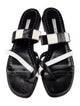 Manolo Blahnik Leather Printed Slides